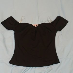 Off the shoulder crop top